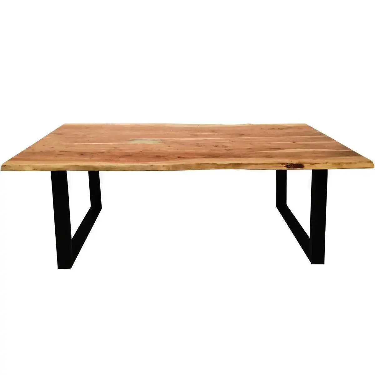 Tisch 120 x 80 cm, Platte natur, Gestell schwarz - HomeDesign Knaus