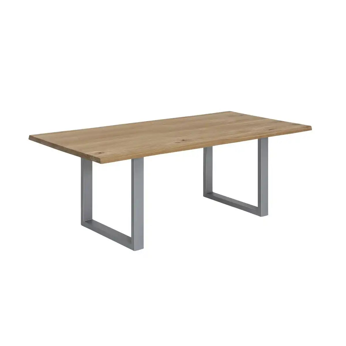 Tisch 120x80 cm, Wildeiche, silbernes Gestell - HomeDesign Knaus