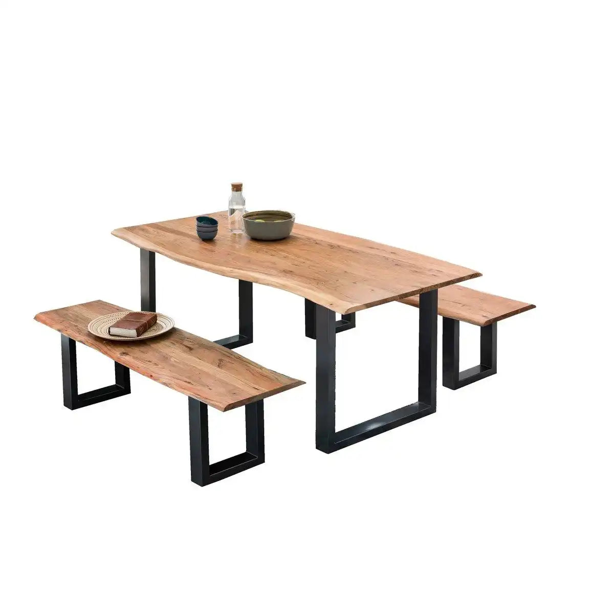 Tisch 200x100 cm, Akazie natur, 56 mm - HomeDesign Knaus