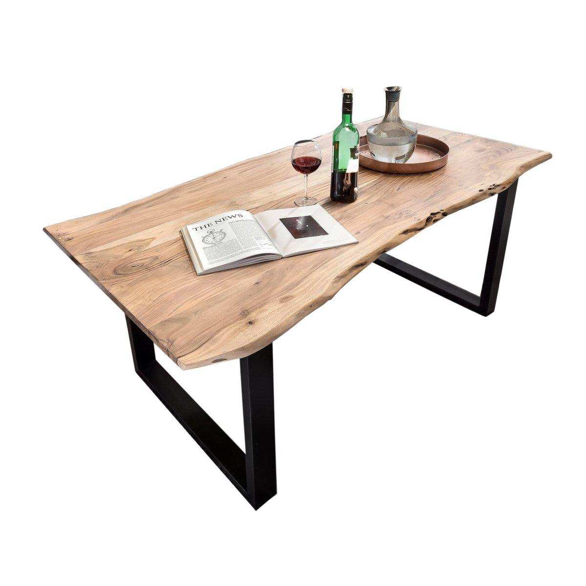 Tisch 200x100 cm, Akazie natur, 56 mm - HomeDesign Knaus