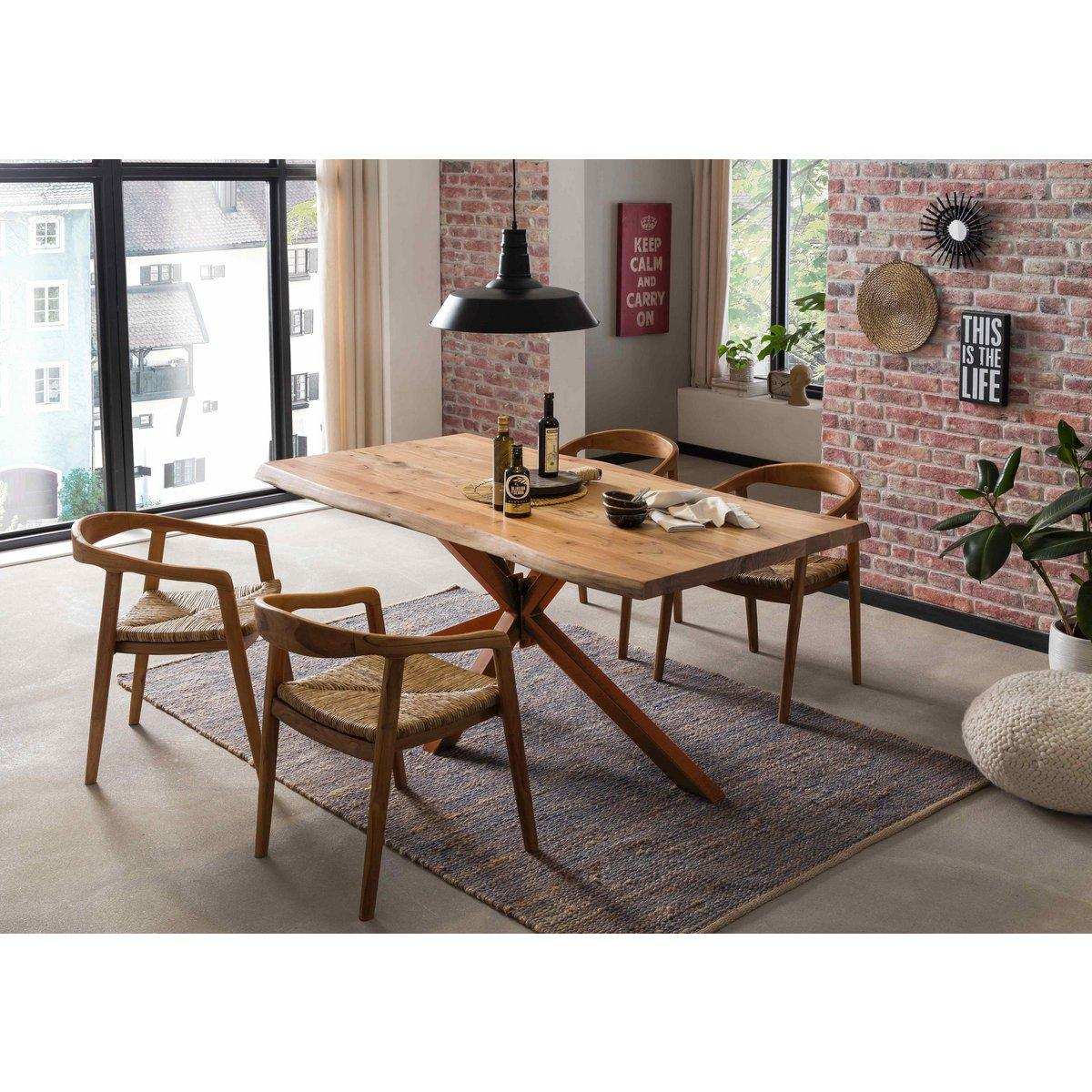 Tisch 220x100 cm, Akazie natur - HomeDesign Knaus