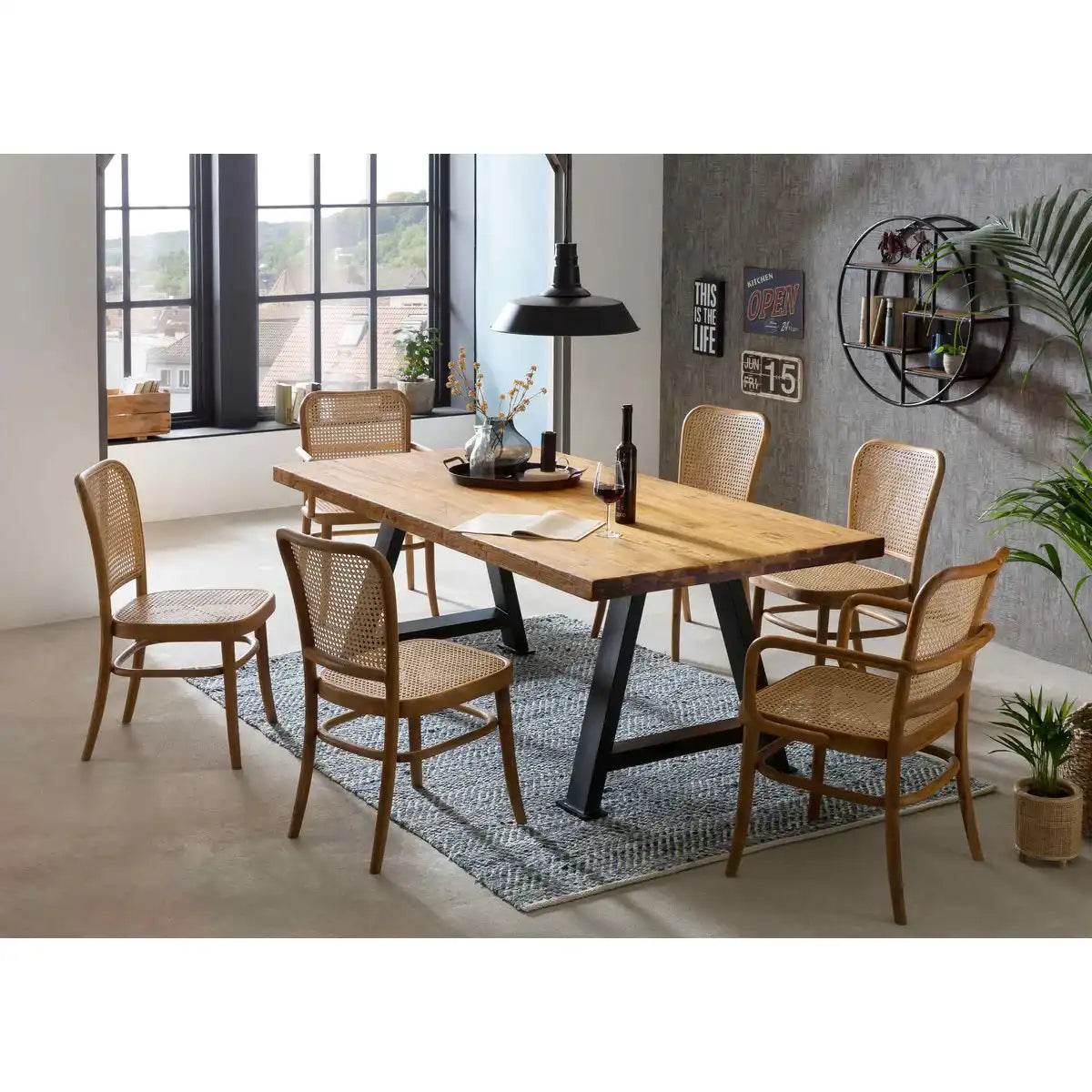 Tisch 220x100 cm, recyceltes Teak - HomeDesign Knaus