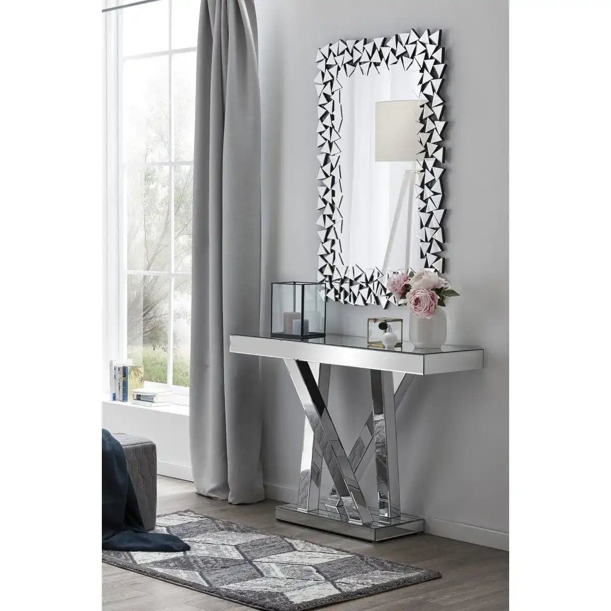 Tisch aus MDF mit Spiegelglas - HomeDesign Knaus