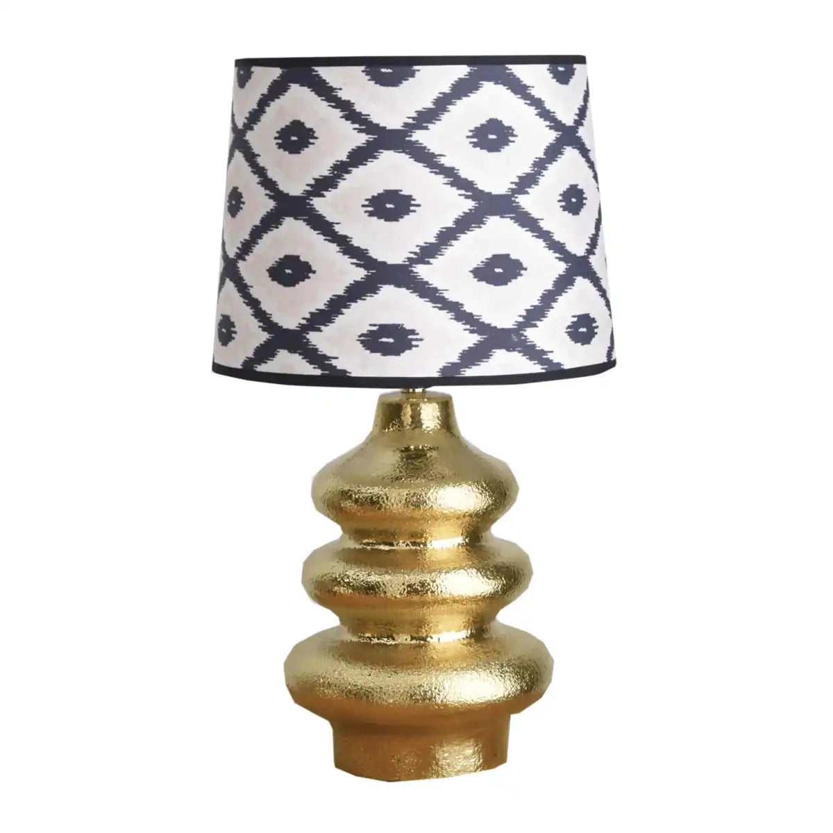 Tischlampe - Flow - Keramik - Gold - E27 - 20x20x27cm - HomeDesign Knaus