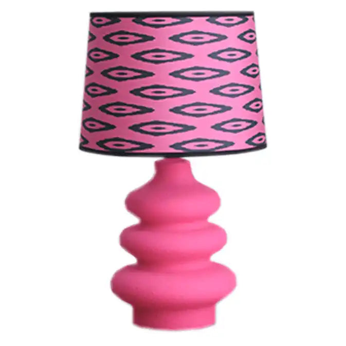Tischlampe - Flow - Keramik - Neonrosa - E27 - 20x20x27cm - HomeDesign Knaus