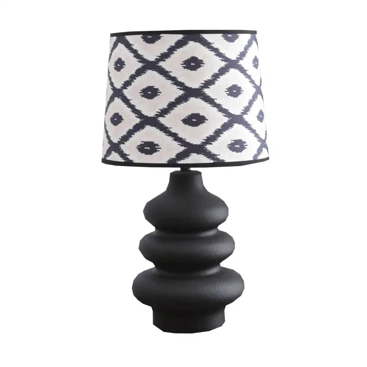 Tischlampe - Flow - Keramik - Schwarz - E27 - 20x20x27cm - HomeDesign Knaus