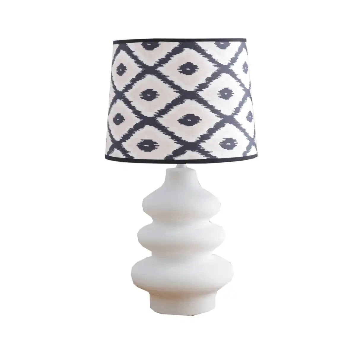 Tischlampe - Flow - Keramik - Weiß - E27 - 20x20x27cm - HomeDesign Knaus