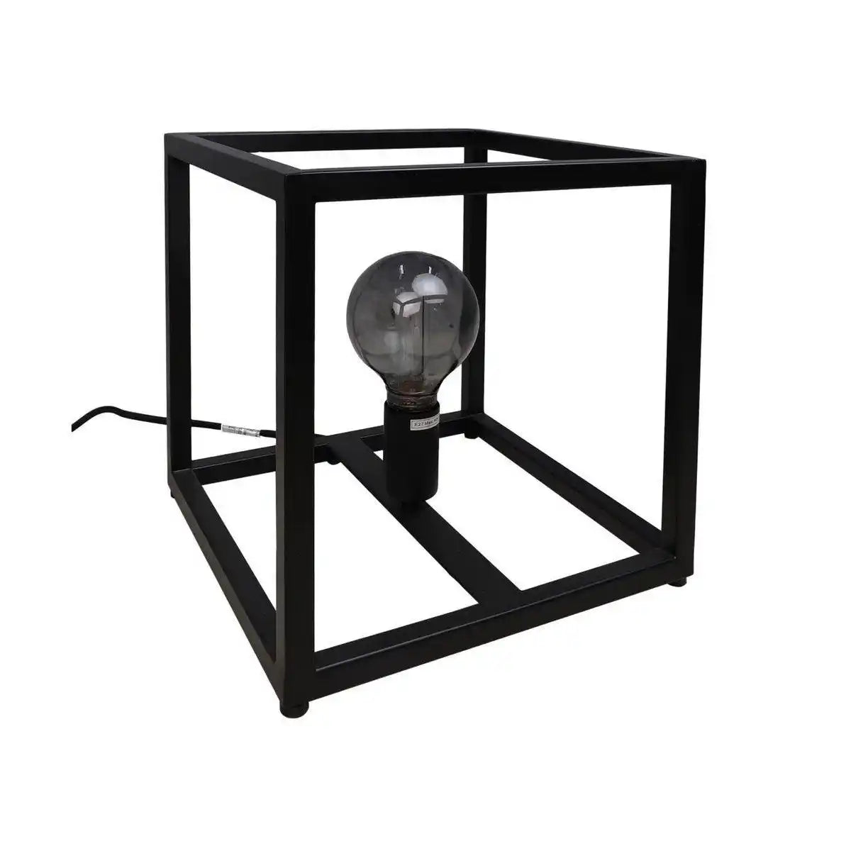 Tischlampe Fremont – Industrieller Look mit offenem Metallrahmen - HomeDesign Knaus