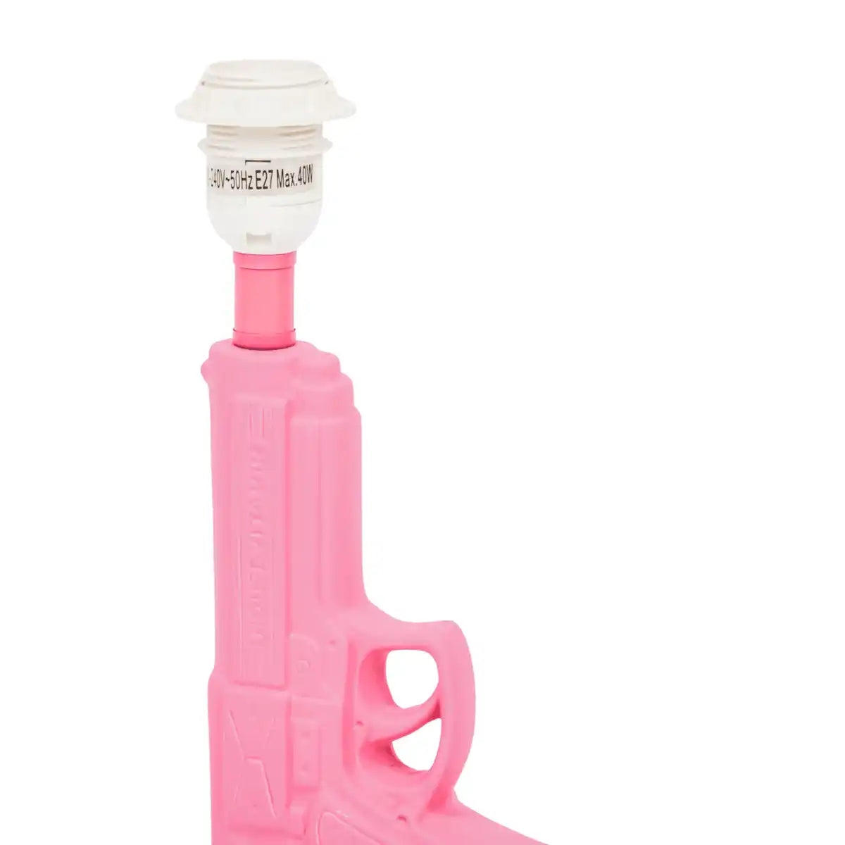 Tischlampe - Gun - Keramik - Neonrosa - E27 - 15x9x32cm - HomeDesign Knaus