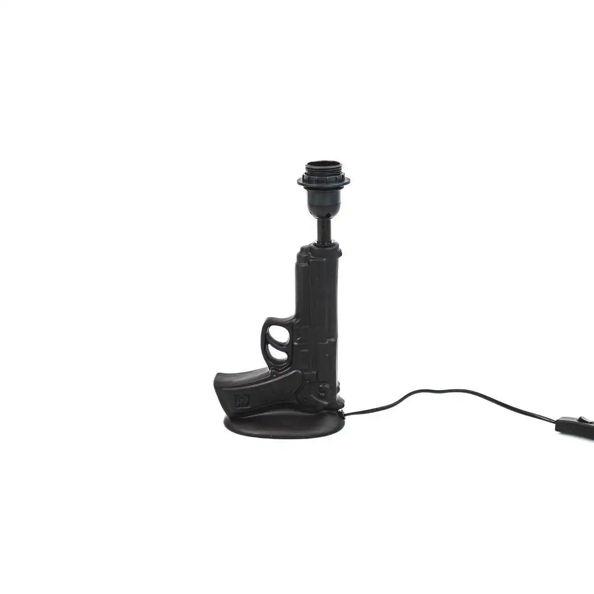 Tischlampe - Gun - Keramik - Schwarz - E27 -15x9x32cm - HomeDesign Knaus