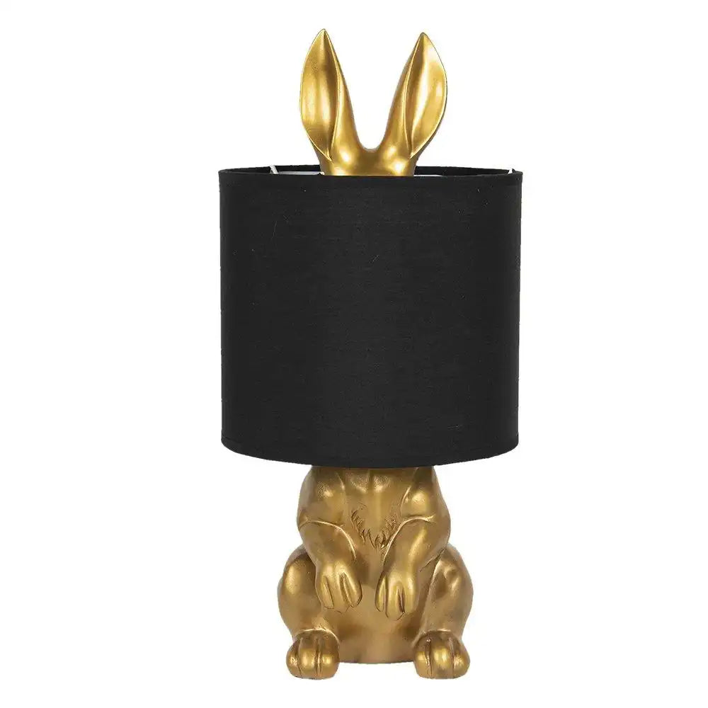 Tischlampe Hase Goldfarben? 20x42 cm E27/max. 1x60W - HomeDesign Knaus