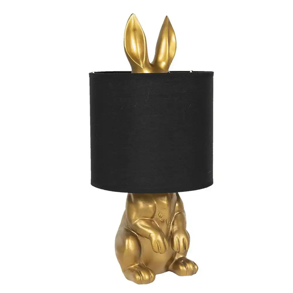 Tischlampe Hase Goldfarben? 20x42 cm E27/max. 1x60W - HomeDesign Knaus