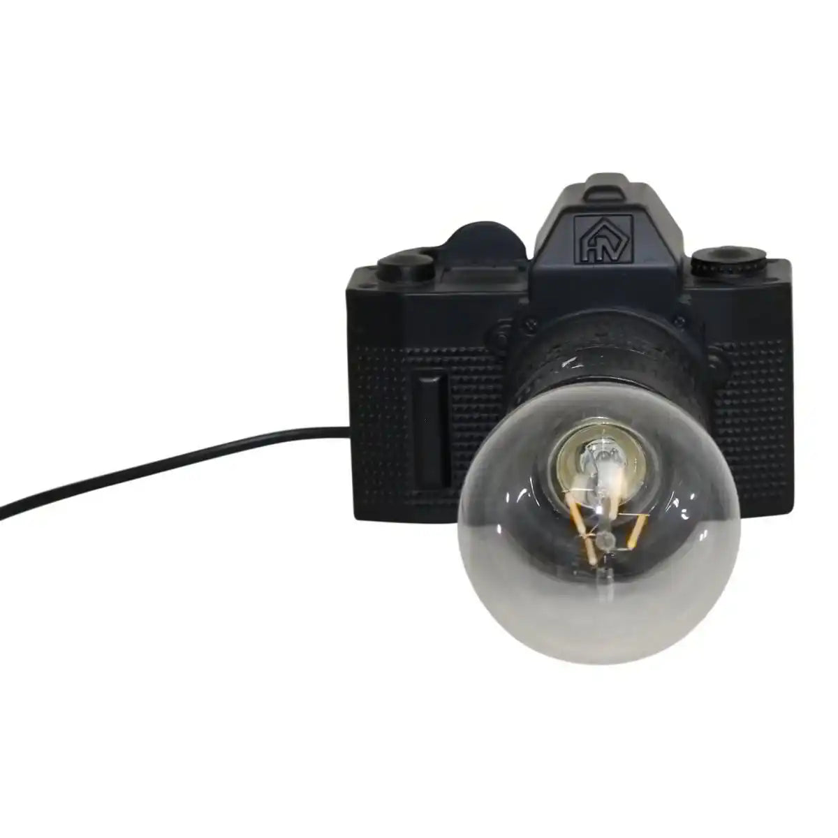Tischlampe - Kamera - Polyresin - Schwarz - E27 - 15x12x14cm - HomeDesign Knaus
