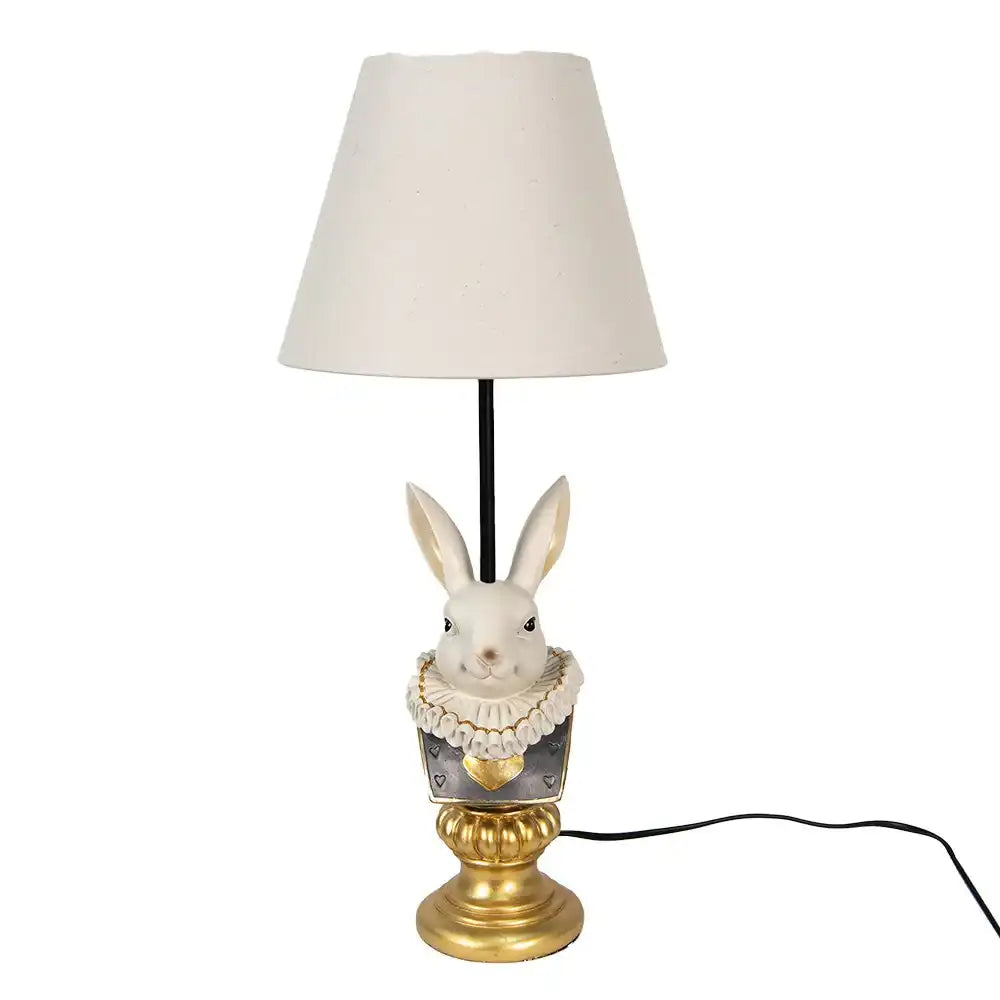 Tischlampe Kaninchen Beige? 23x53 cm E27/max. 1x60W - HomeDesign Knaus