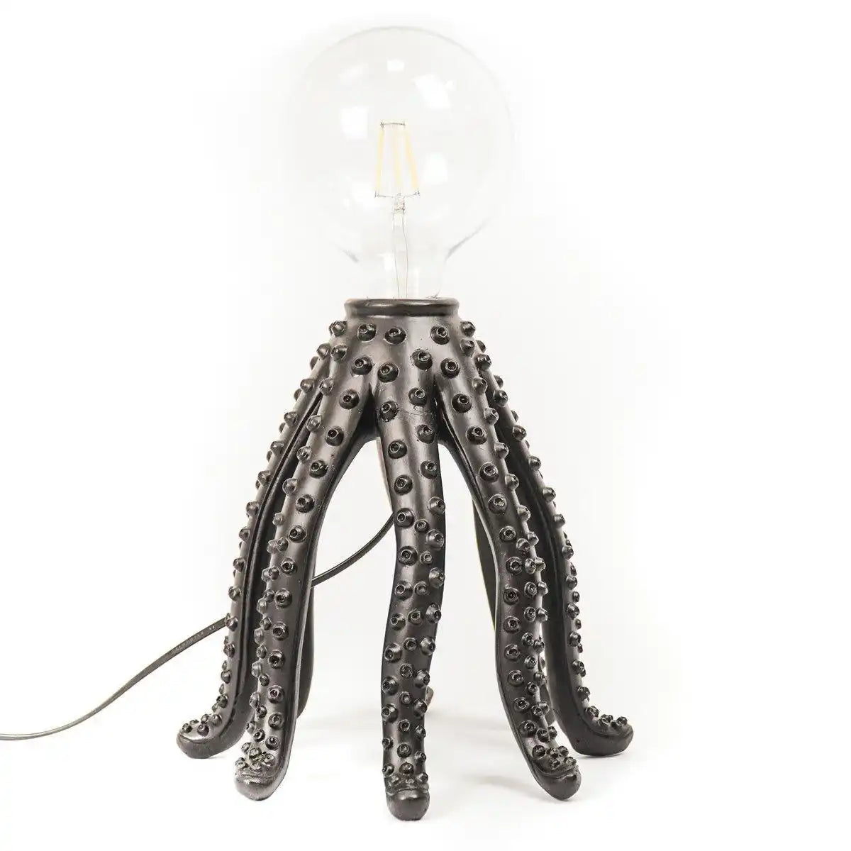 Tischlampe - Oktopus - Polyresin - Schwarz - E27 - 25x25cm - HomeDesign Knaus