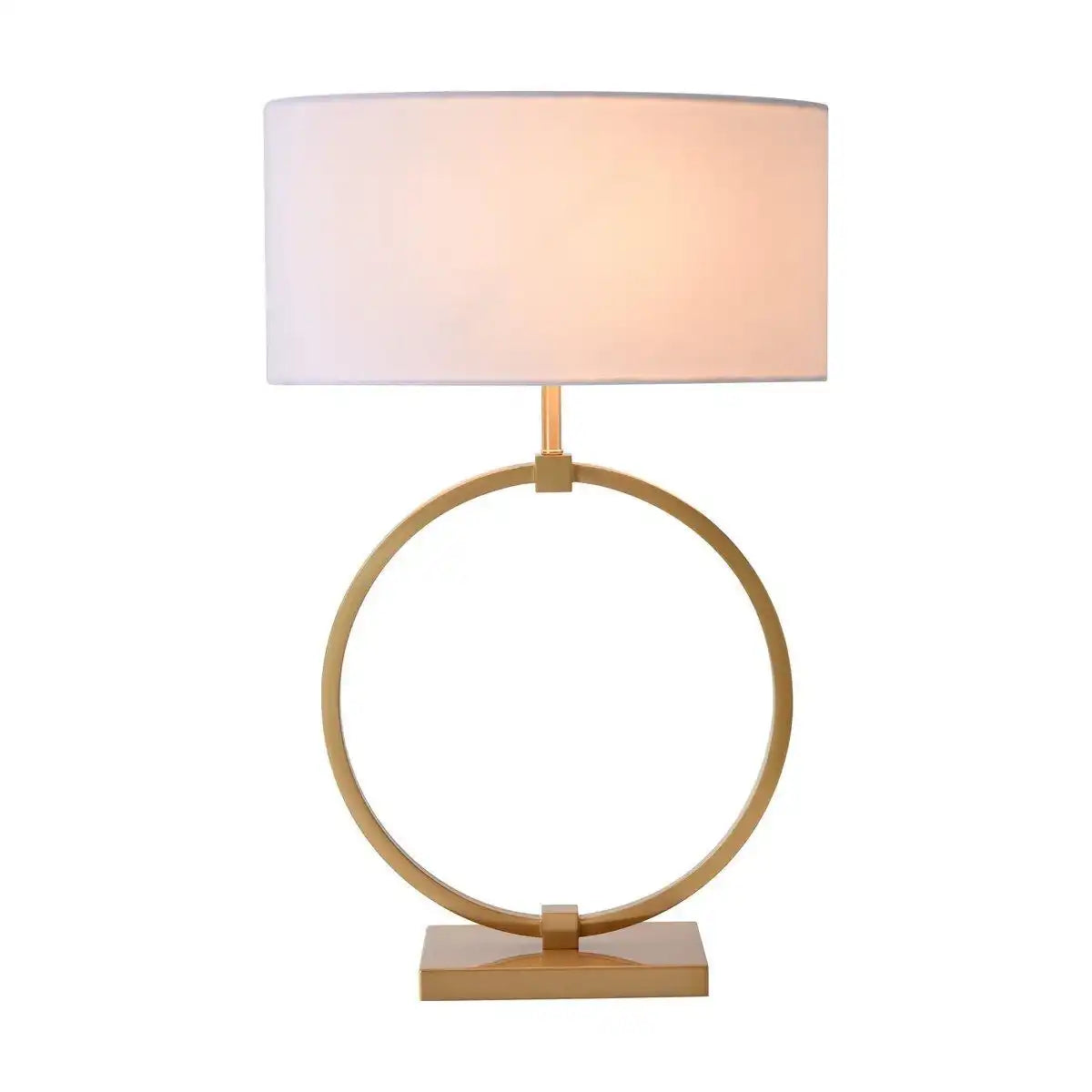 Tischleichte Ringlampe Gold Edelstahl 70 cm - HomeDesign Knaus