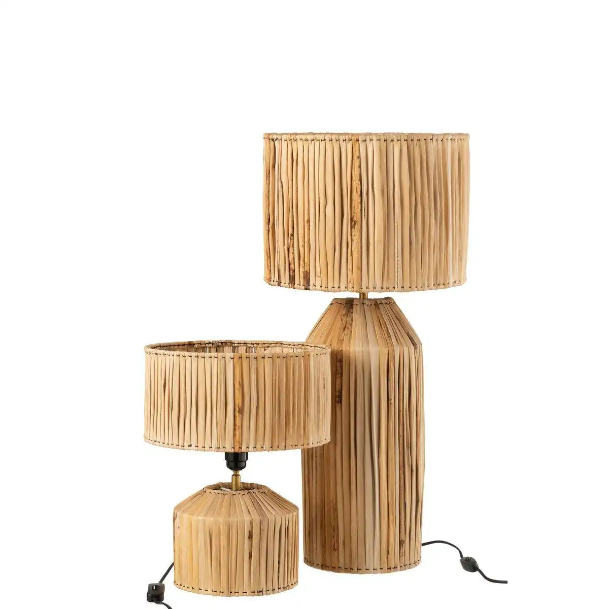 Tischleuchte Lampe Hanna Banana Leaves Jute Natur - HomeDesign Knaus