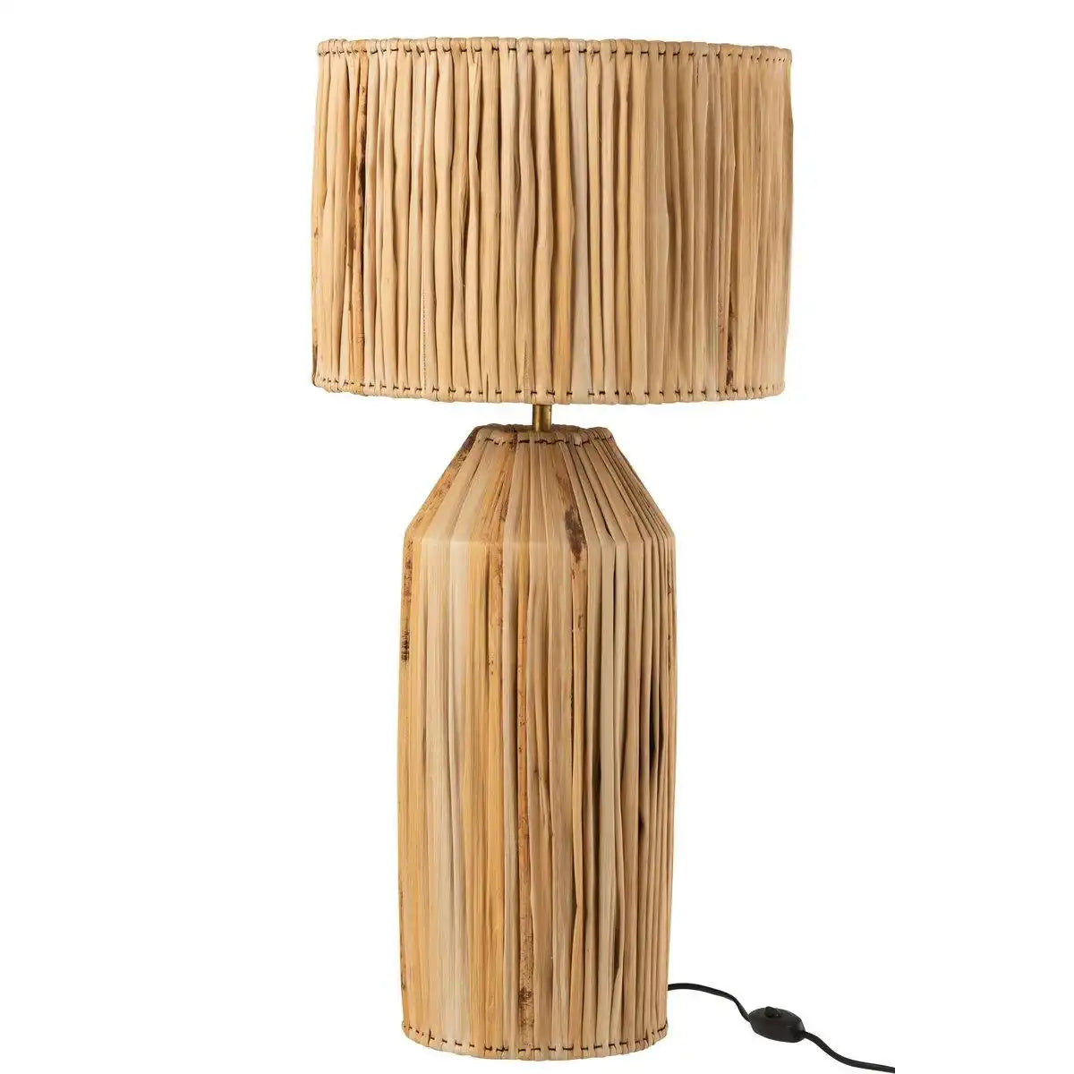 Tischleuchte Lampe Hanna Banana Leaves Jute Natur - HomeDesign Knaus