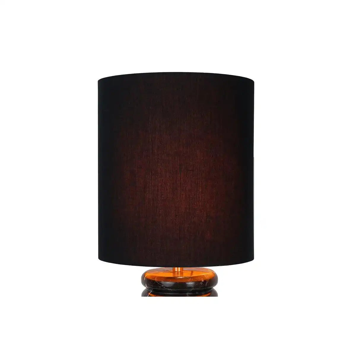 Tischleuchte Marmor/Baumwolle Schwarz - HomeDesign Knaus
