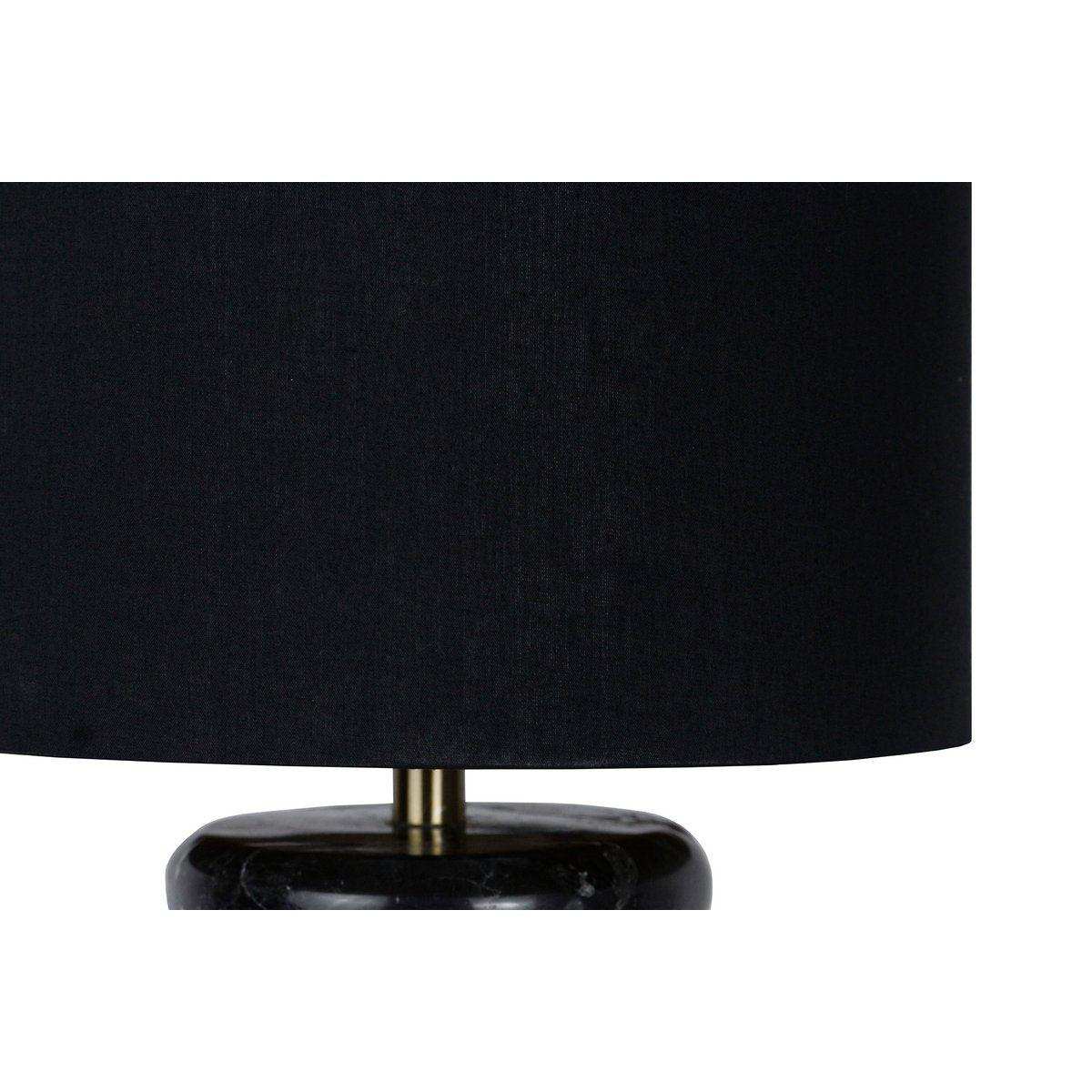 Tischleuchte Marmor/Baumwolle Schwarz - HomeDesign Knaus