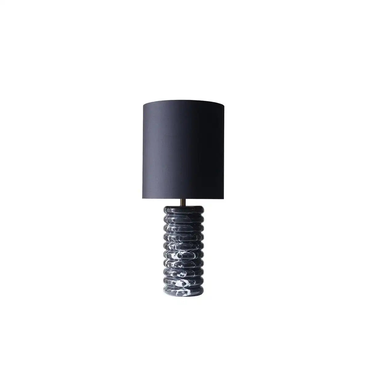 Tischleuchte Marmor/Baumwolle Schwarz - HomeDesign Knaus