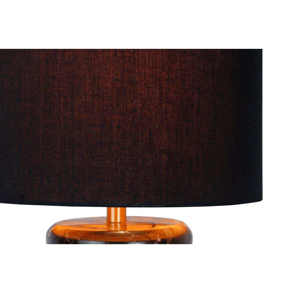 Tischleuchte Marmor/Baumwolle Schwarz - HomeDesign Knaus