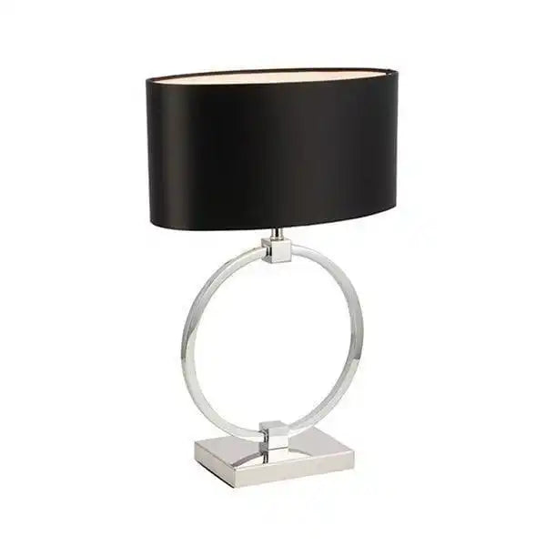 Tischleuchte Ring Chrom Edelstahl 53 cm - HomeDesign Knaus