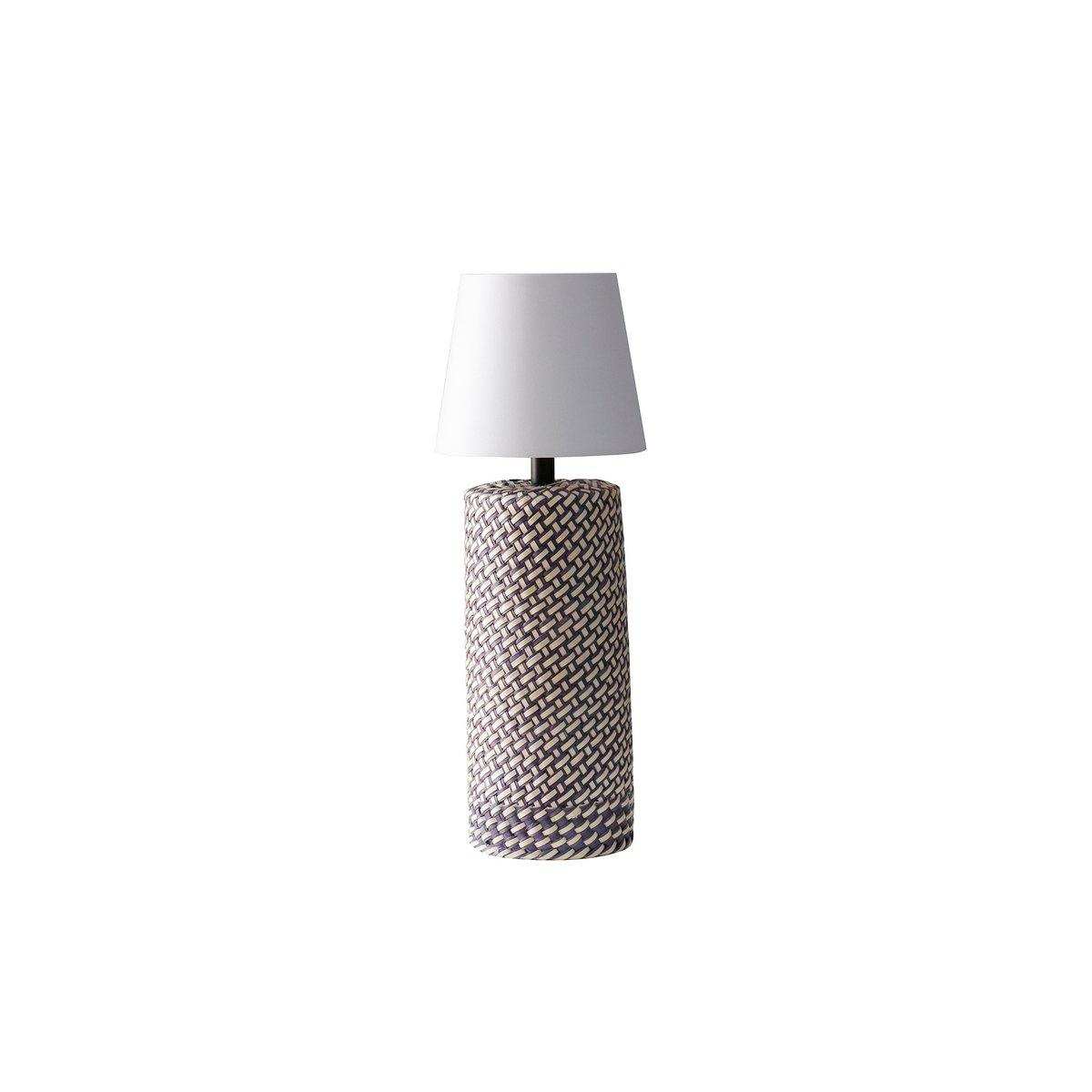Tischleuchte Schwarz/Weiß 29 cm mit LED-Akku - HomeDesign Knaus