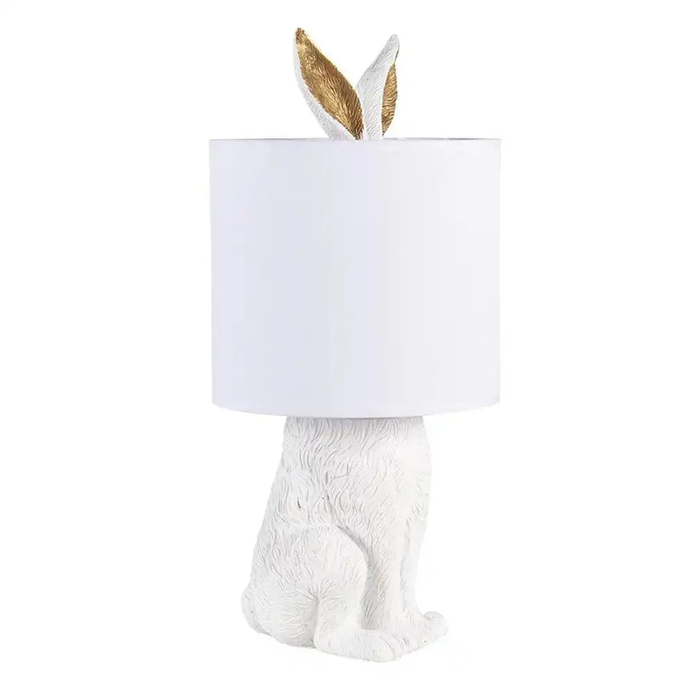 Tischleuchte Weiß, Kunststoff Ø 20x43 cm E27/max 1x60W - HomeDesign Knaus
