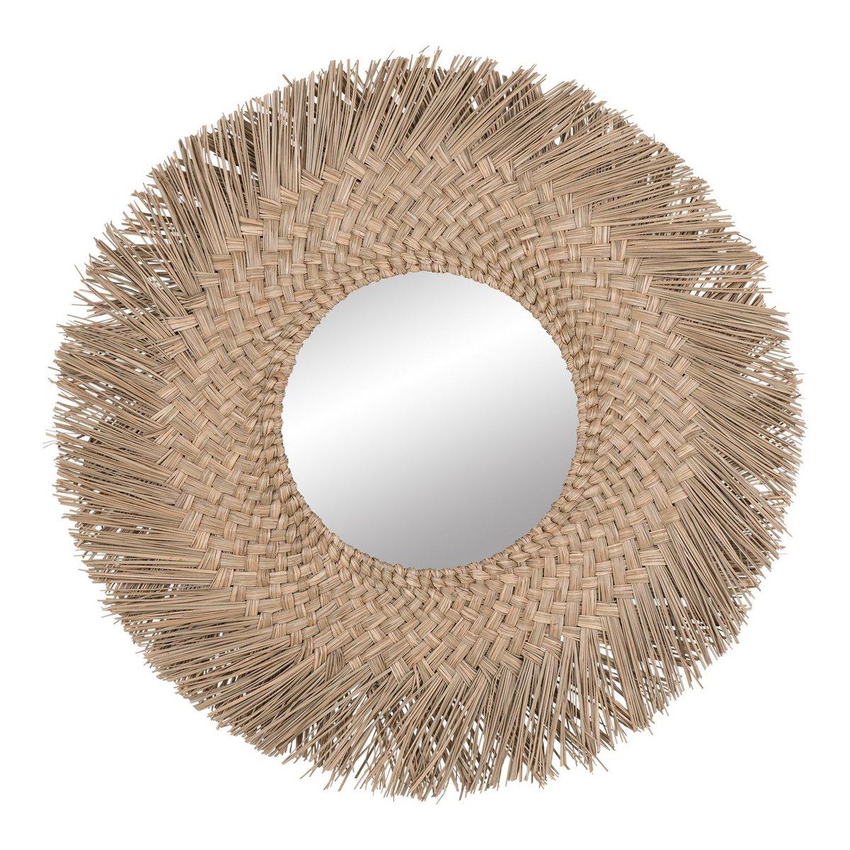 Tokyo Mirror - Spiegel, Seegras, natur, ø70 cm - HomeDesign Knaus