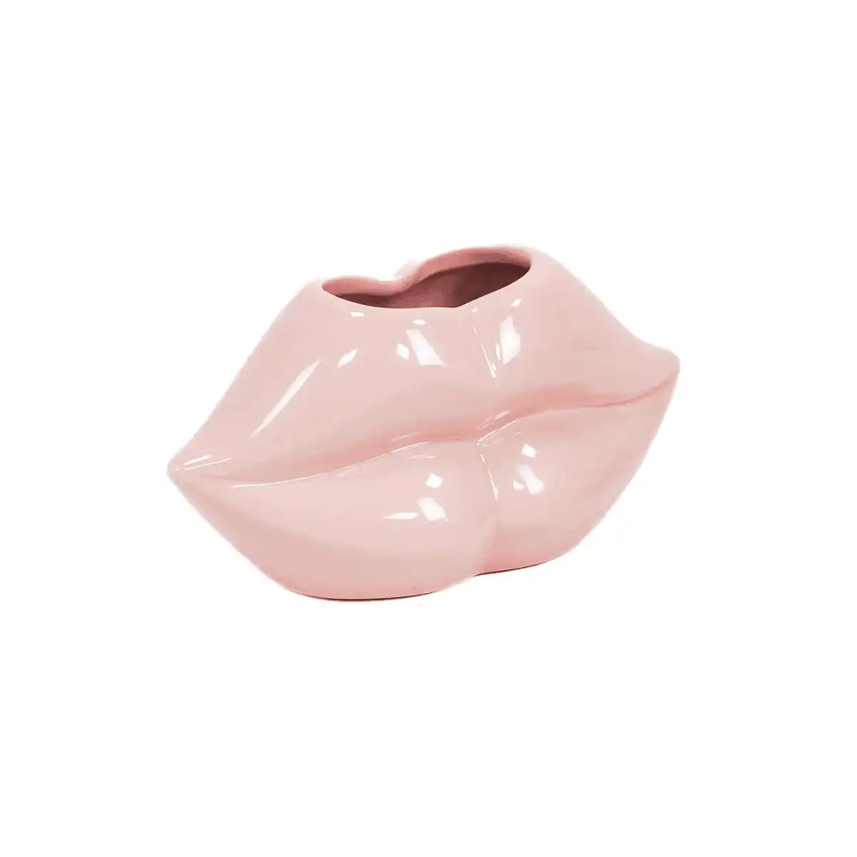 Topf - Lippe - Keramik - Hellrosa - 15,5x6,5x7,5cm - HomeDesign Knaus
