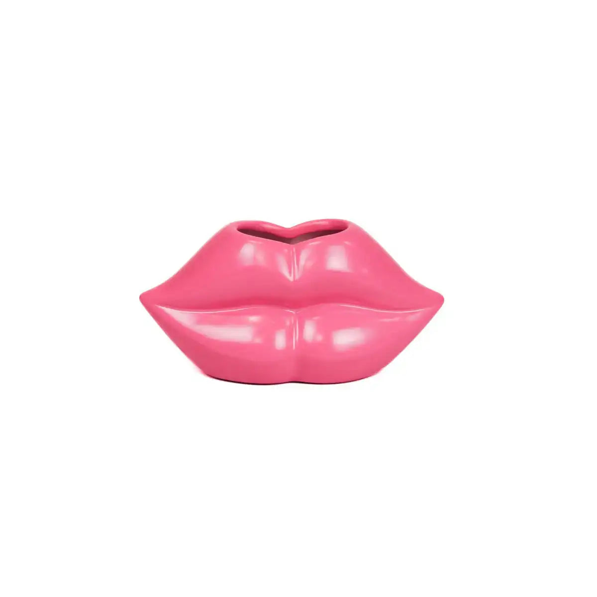 Topf - Lippe - Keramik - Neonrosa - 15,5x6,5x7,5cm - HomeDesign Knaus