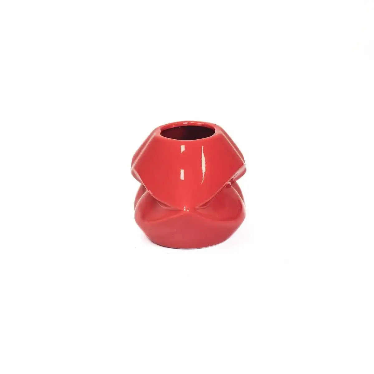 Topf - Lippe - Keramik - Rot - 21x19x11cm - HomeDesign Knaus