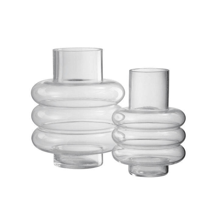 Transparente 3D Blumenvase Vase Glas transparent - HomeDesign Knaus