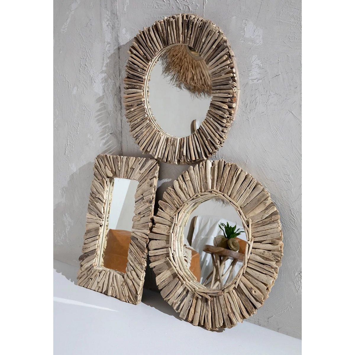 The Driftwood Halo Mirror - Natur - M - HomeDesign Knaus