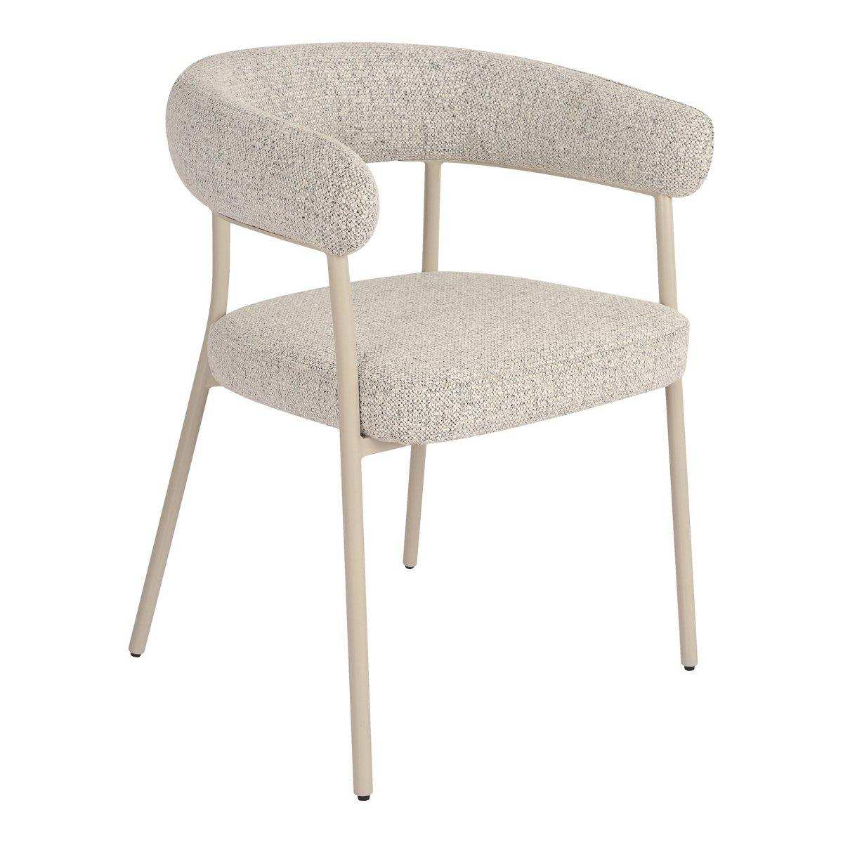 Trivio Essstuhl - Sand, Stahl/Stoff/Sperrholz, 56x57,5x77 cm - 2 -Set von 2 - HomeDesign Knaus