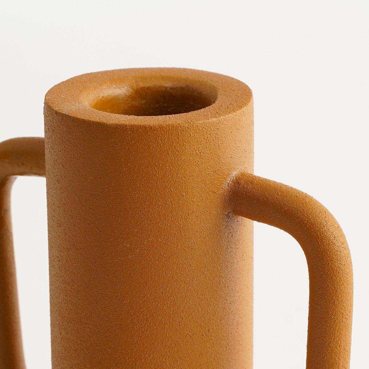 Ula Kerzenständer - H12 x Ø8 cm - Metall - Hellbraun - HomeDesign Knaus