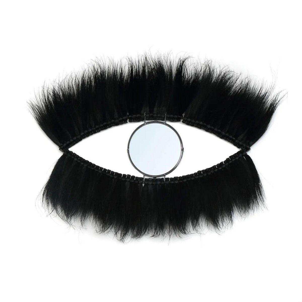 Unikat Grasmaterial Black-Eye-Spiegel Wandekoration - HomeDesign Knaus