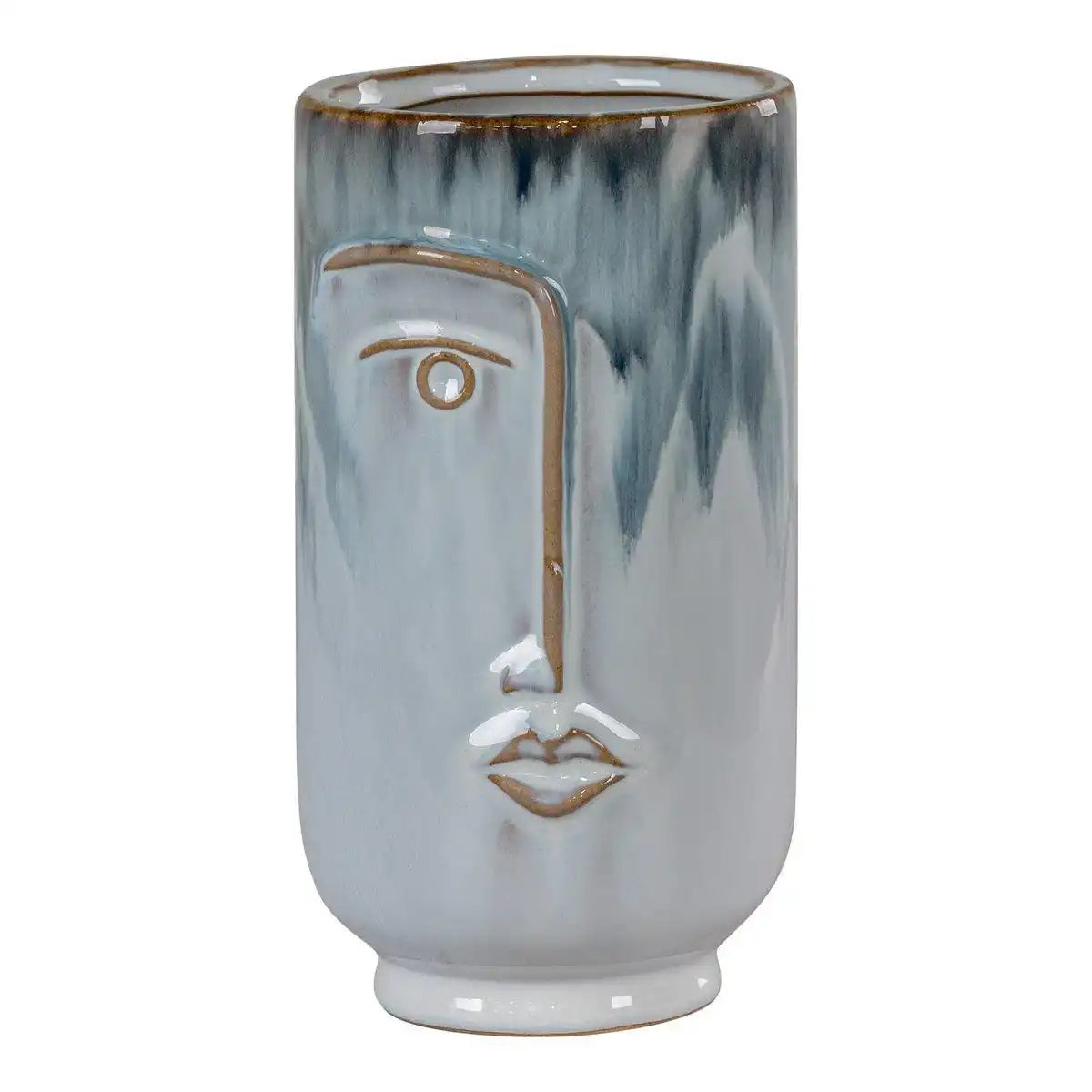 Vase - 2-Ton-Blau - HomeDesign Knaus