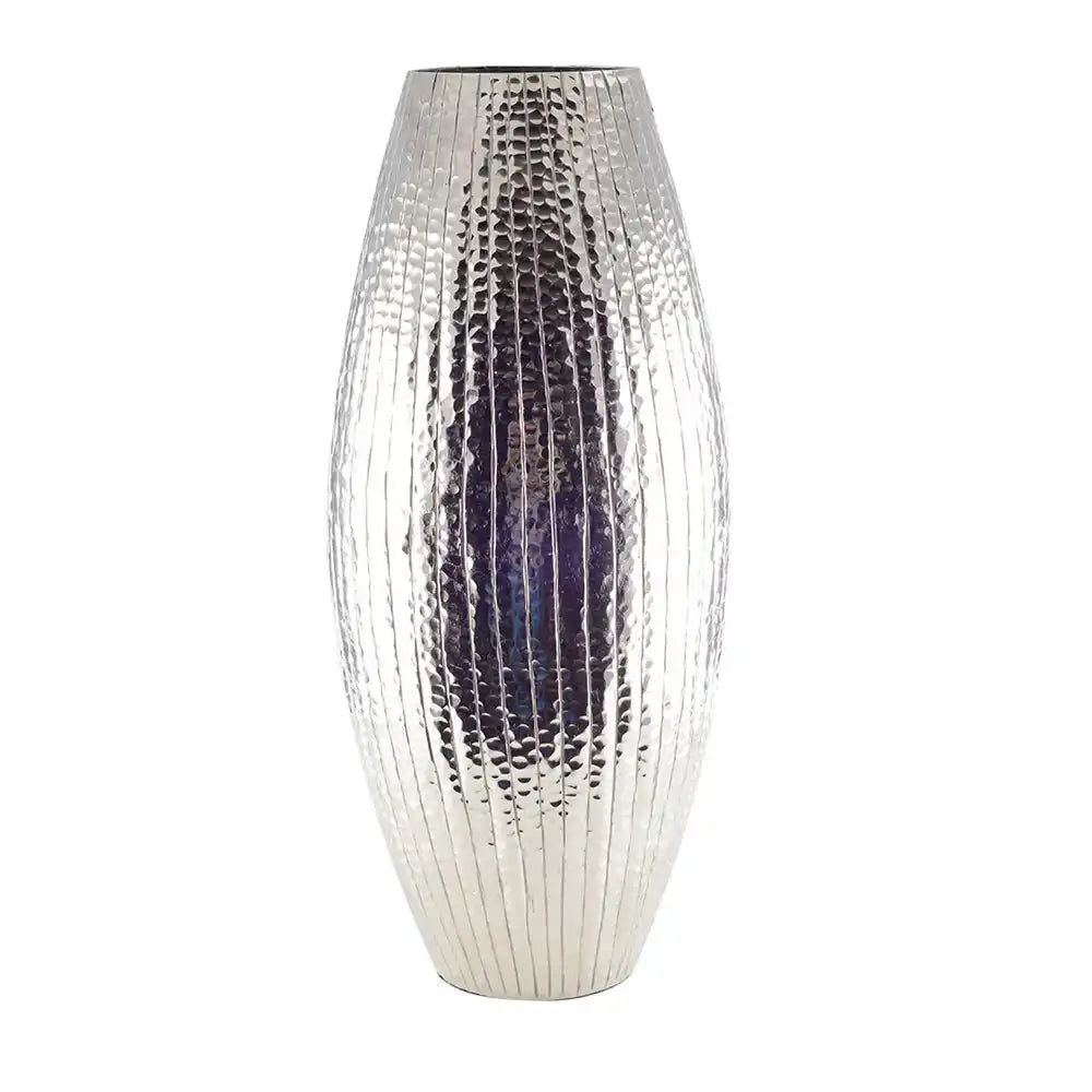 VASE ARGENT BRILLANT 21X21X45CM - HomeDesign Knaus