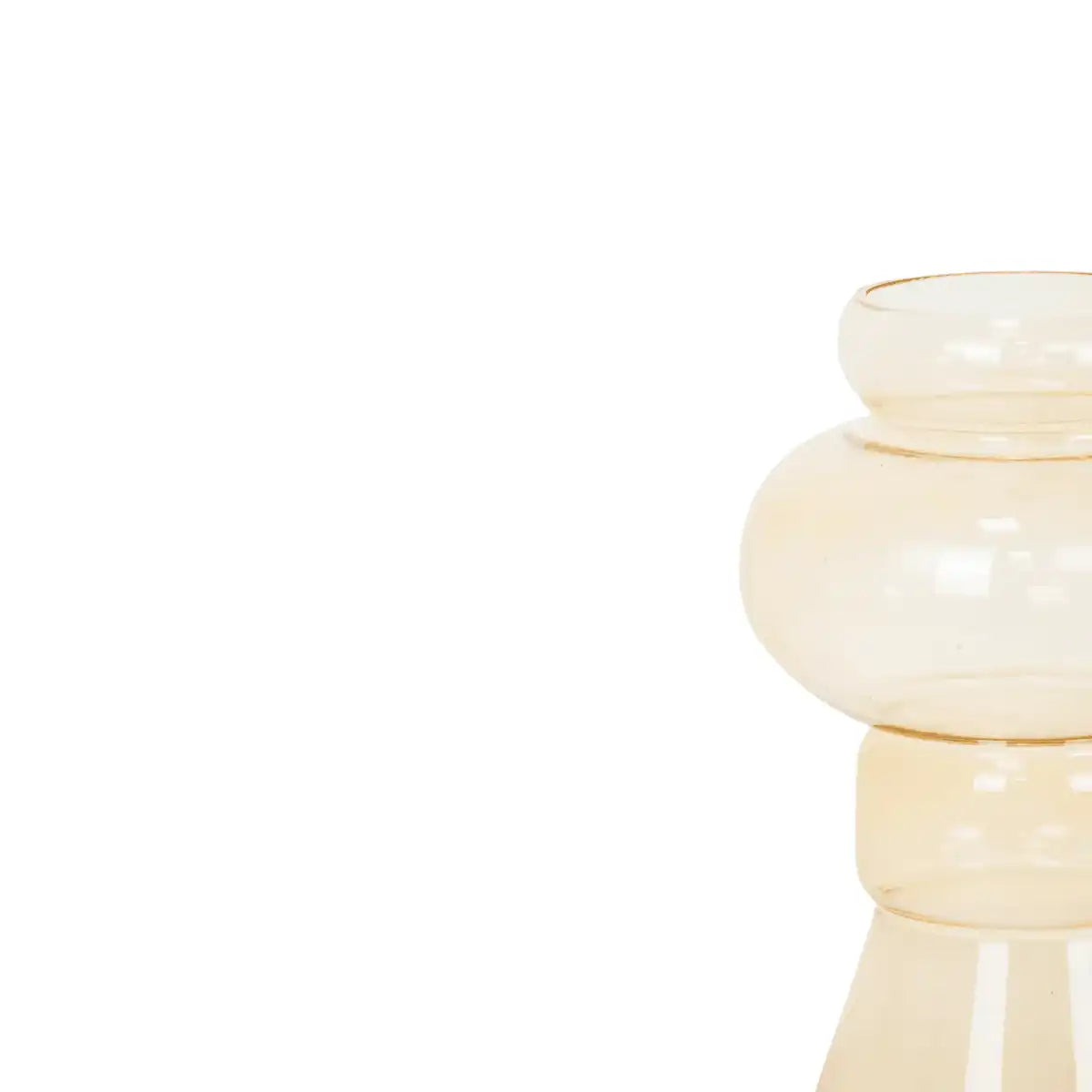 Vase - Art Deco - Ribble - Glas - Bernstein - 18x35cm - HomeDesign Knaus