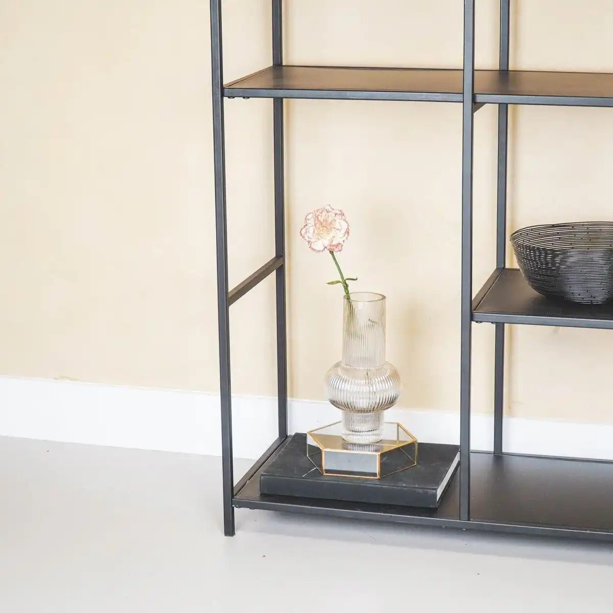 Vase - Art Deco - Ribble - Glas - Braun - 13,5x25cm - HomeDesign Knaus