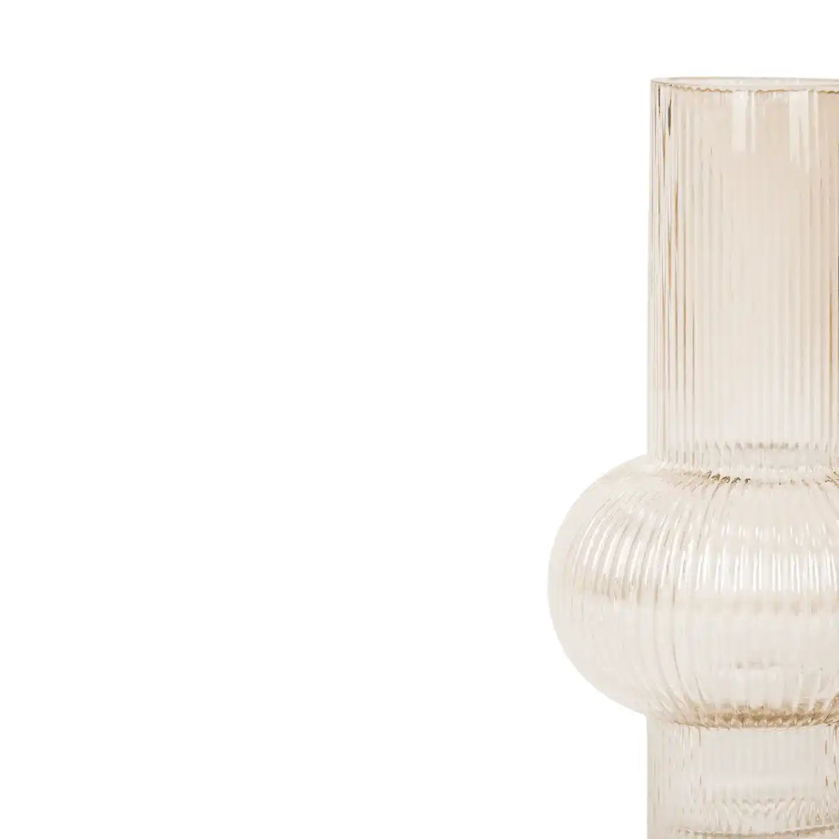 Vase - Art Deco - Ribble - Glas - Braun - 13,5x25cm - HomeDesign Knaus