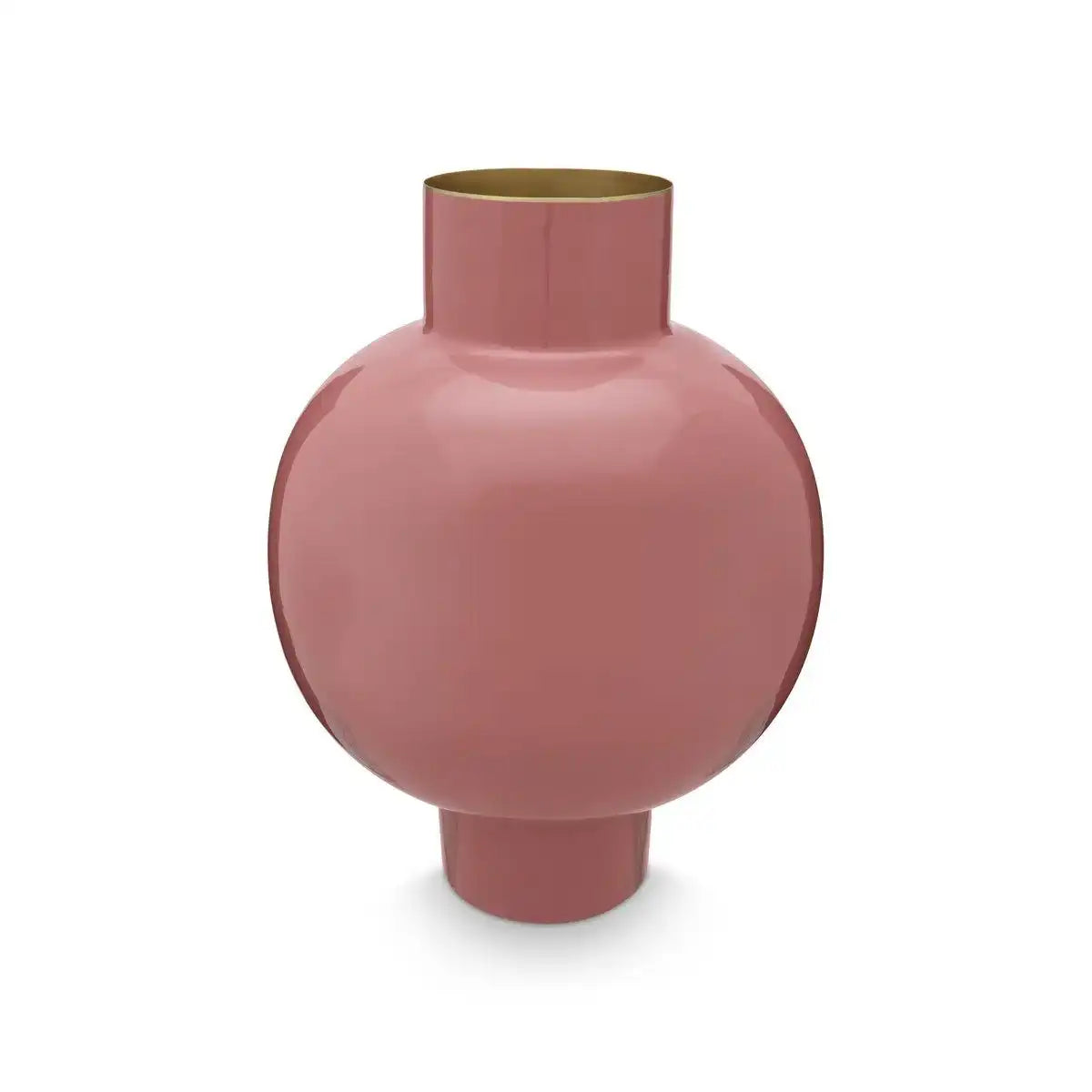 Vase aus Metall, groß, altrosa, 31,5 x 42 cm - HomeDesign Knaus