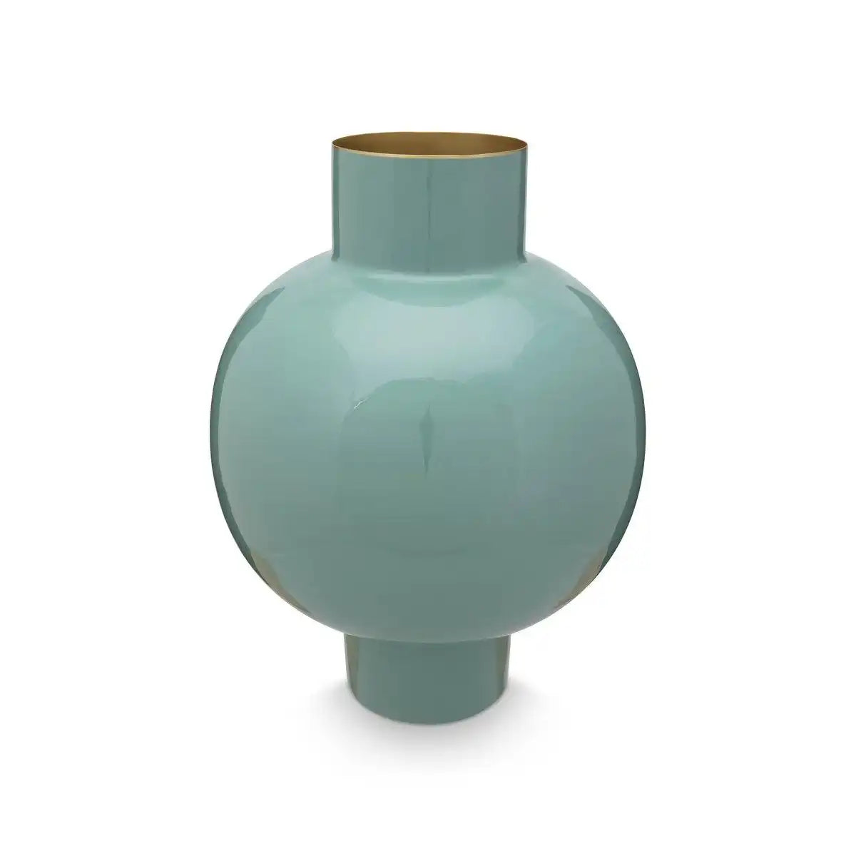 Vase aus Metall, groß, zartgrün, 31,5 x 42 cm - HomeDesign Knaus