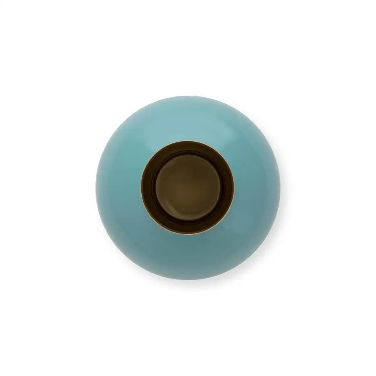 Vase aus Metall, klein, meergrün, 18 x 24 cm - HomeDesign Knaus