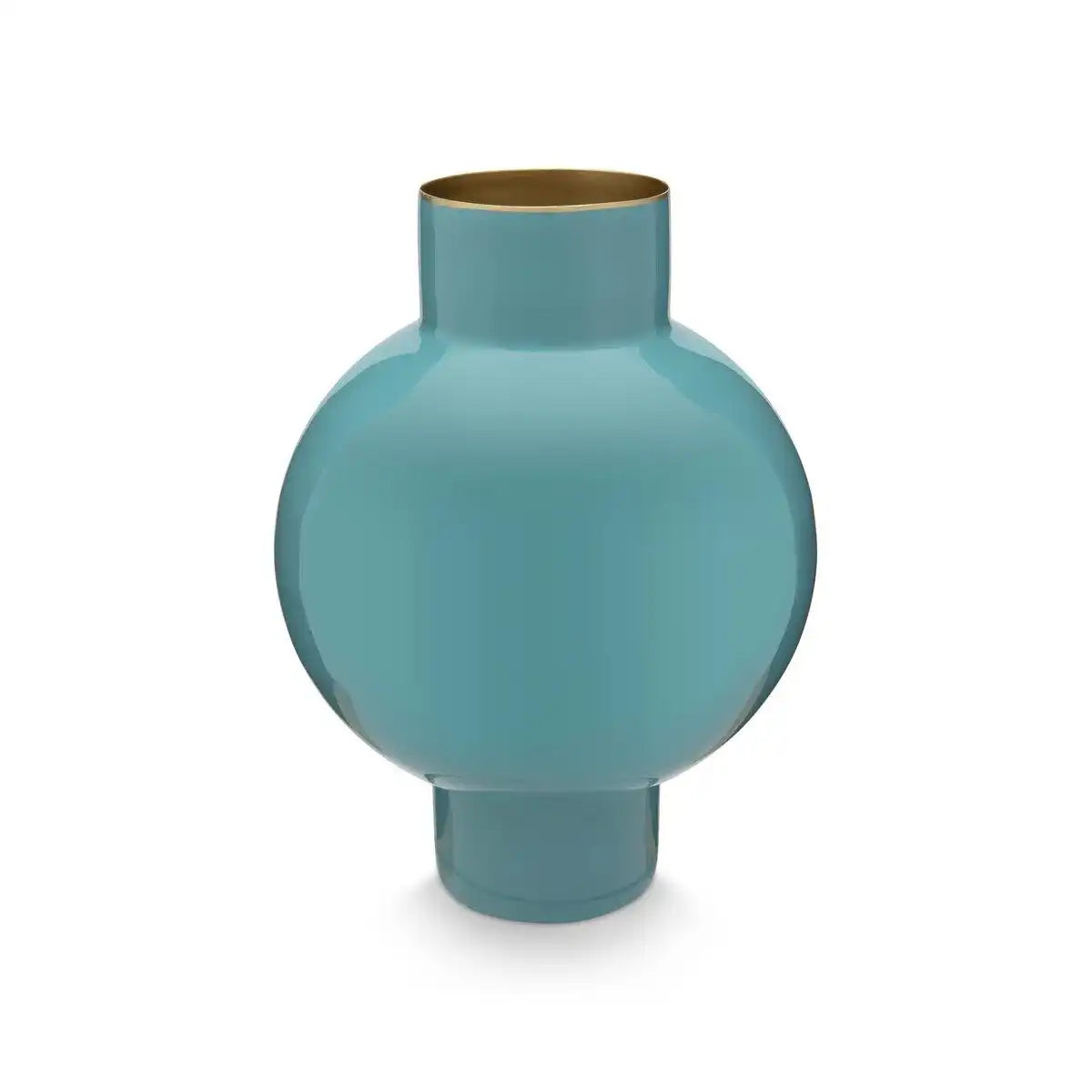 Vase aus Metall, klein, meergrün, 18 x 24 cm - HomeDesign Knaus