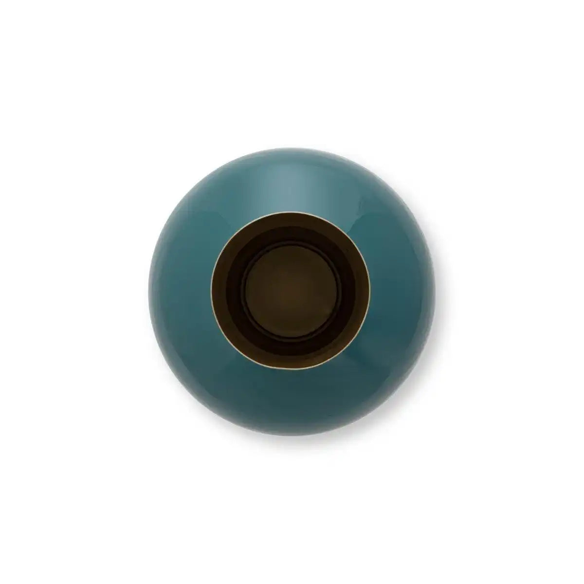 Vase aus Metall, mittelgroß, dunkelgrün, 24 x 40 cm - HomeDesign Knaus