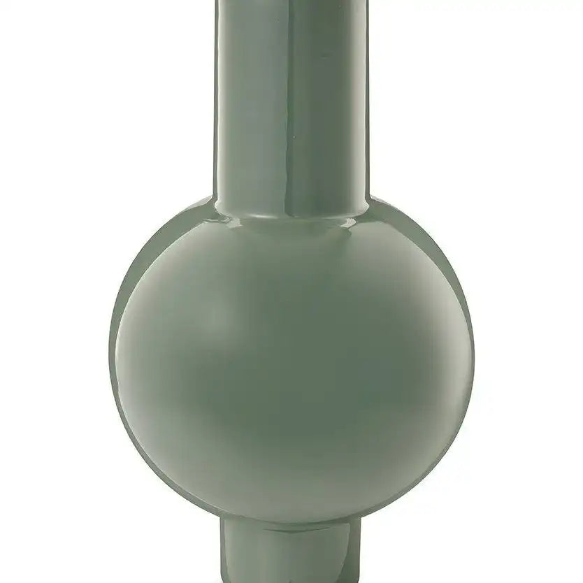 Vase aus Metall, mittelgroß, mittelgrün, 24 x 40 cm - HomeDesign Knaus