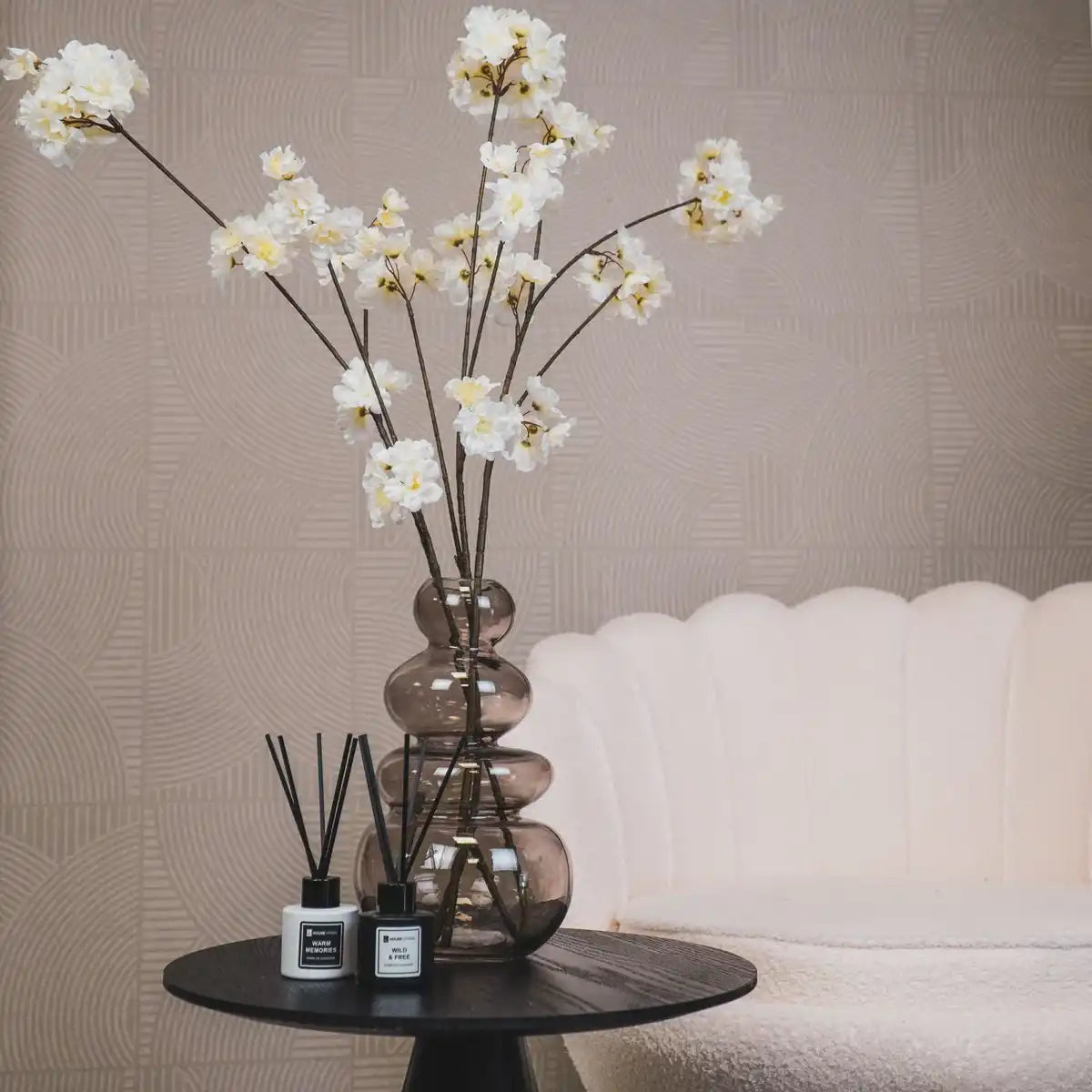 Vase - Bio - Glas - Braun - 16x14x27cm - HomeDesign Knaus